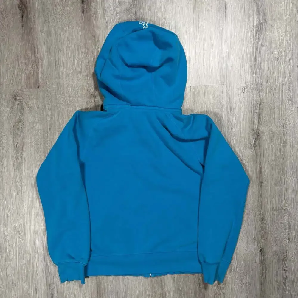 TNA Aritzia Full-Zip Athletic Hoodie in Blue Y2K Womens - Picture 2 of 7